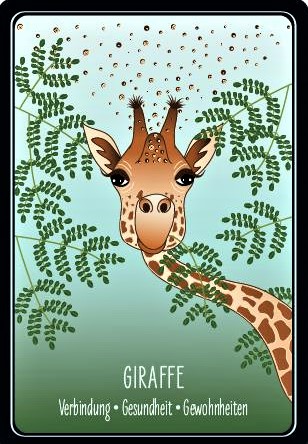Karte Giraffe aus dem Lovely Animals Orakel